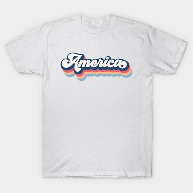 America T-Shirt by RetroDesign